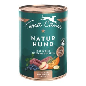 Terra Canis Naturhond Rund & Wild met Pompoen & Appel Natvoer voor Honden – 6 x 400 g