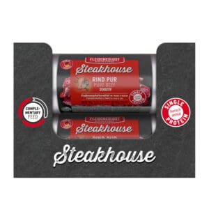 12x 500g Fleischeslust Steakhouse Sensitive puur rund natvoer voor honden