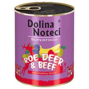 12x 800g Dolina Noteci Superfood Hert en Rund hondenvoer nat