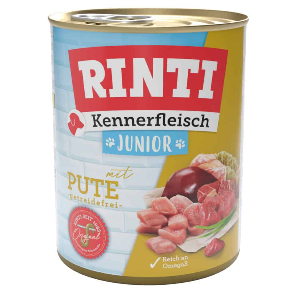 12 x 800 g Rinti “Kennerfleisch” Voordeelpakket – Junior: Kalkoen
