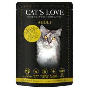 12x85g Cat's Love Kalf & Kalkoen Nat Kattenvoer
