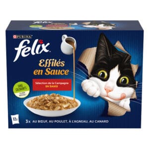 12x 85g Felix "Gravy Lover - As Good As It Looks" Zakjes Smaakvariatie van het Platteland Kattenvoer Nat