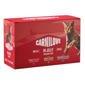 12x85g Mixpakket in Gelei (3 soorten) Carnilove Cat Pouch
