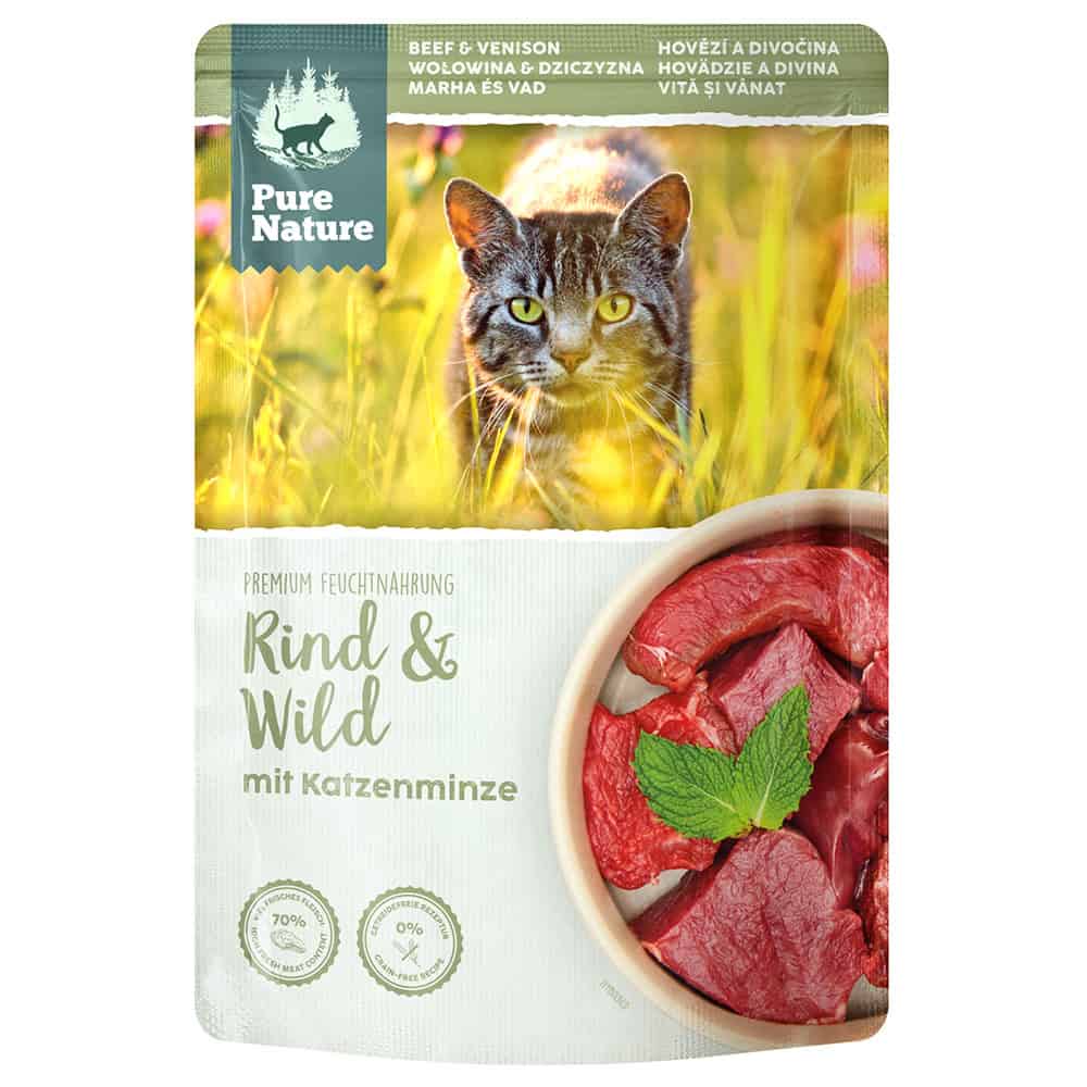 Pure Nature Feline Rund & Wild Nat Kattenvoer – 12 x 85 g