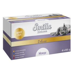 Smilla Deluxe Mousse Mixpakket Katten Natvoer – 4 x 85 g