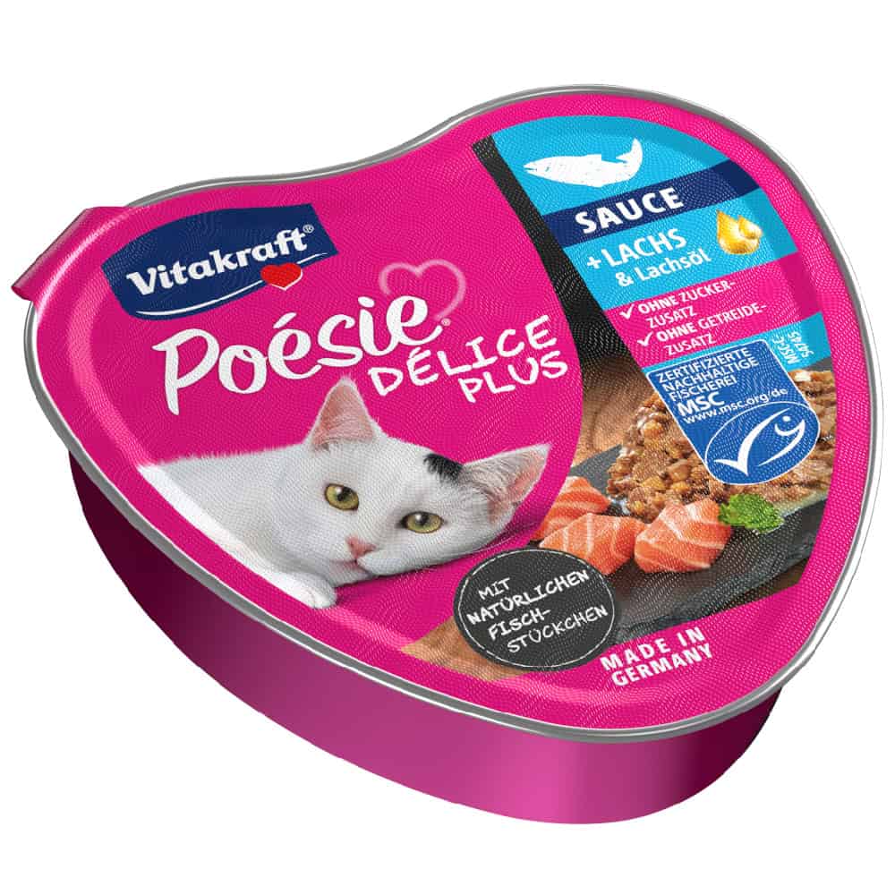 12x85g Vitakraft Poésie Délice Plus Zalm natvoer voor katten