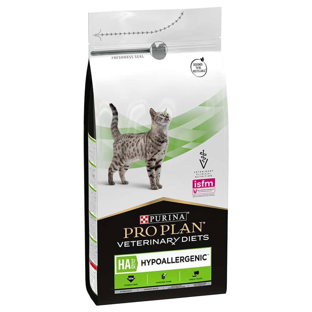 Purina Pro Plan Veterinary Diets Feline HA ST/OX – Hypoallergenic Kattenvoer – 1,3 kg