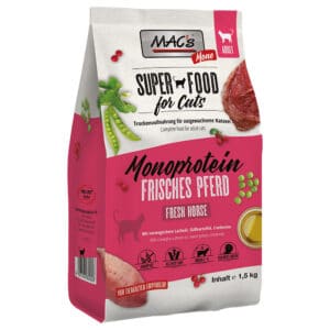 1,5kg Adult Monoprotein Paard MAC's Superfood for Cats Kattenvoer