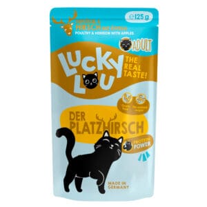 16x 125g Lucky Lou Adult Gevogelte & Wild Wet kattenvoer