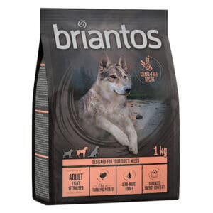 Briantos Adult Light/Sterilised Kalkoen & Aardappel Hondenvoer – 1 kg