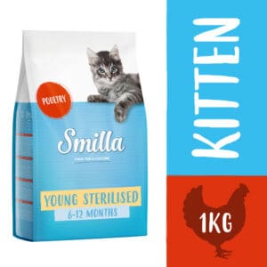 1kg Smilla Young Sterilised met Gevogelte Katten Droogvoer
