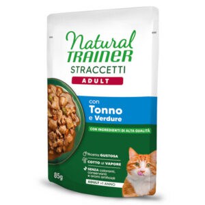 22x85g Natural Trainer reepjes in saus tonijn nat kattenvoer