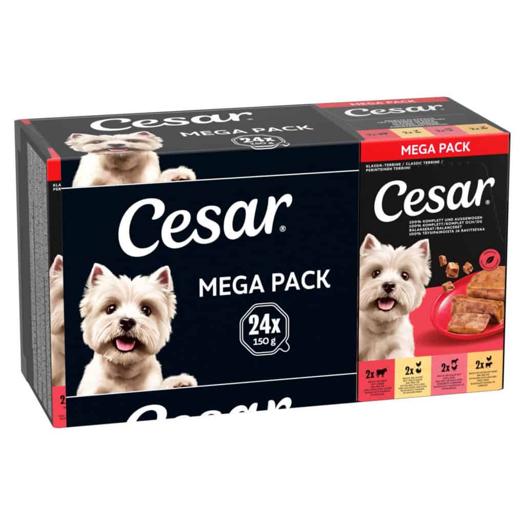 24 x 150 g Classic Terrine Megapak Cesar Hondenvoer