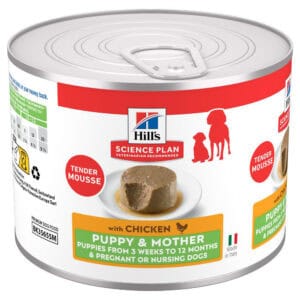 24x 200g Hill's Science Plan Puppy & Mother Tender Mousse kip hondenvoer nat
