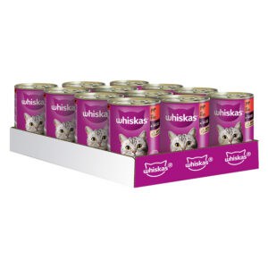 24x400g 1+ Rund & Lever in Saus Whiskas Kattenvoer
