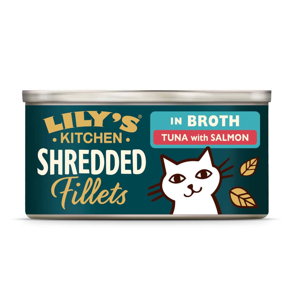 Lily’s Kitchen Versnipperde Filets Tonijn & Zalm natvoer voor katten – 24 x 70 g