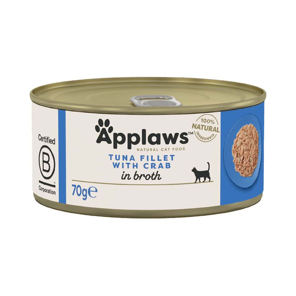 24x70g Tonijn met Krab Applaws Kattenvoer