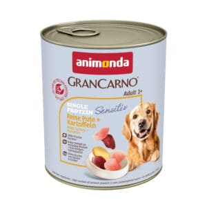 24x 800g animonda GranCarno Adult Sensitive Pure Kalkoen & Aardappelen Honden Natvoer