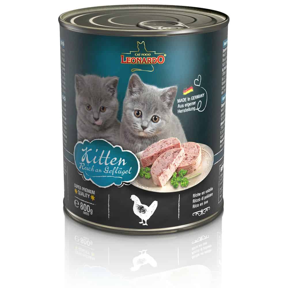 24x800g Kitten Gevogelte All Meat Leonardo Kattenvoer