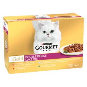 24x85g Due Delice Luxe Mix Gourmet Gold Kattenvoer
