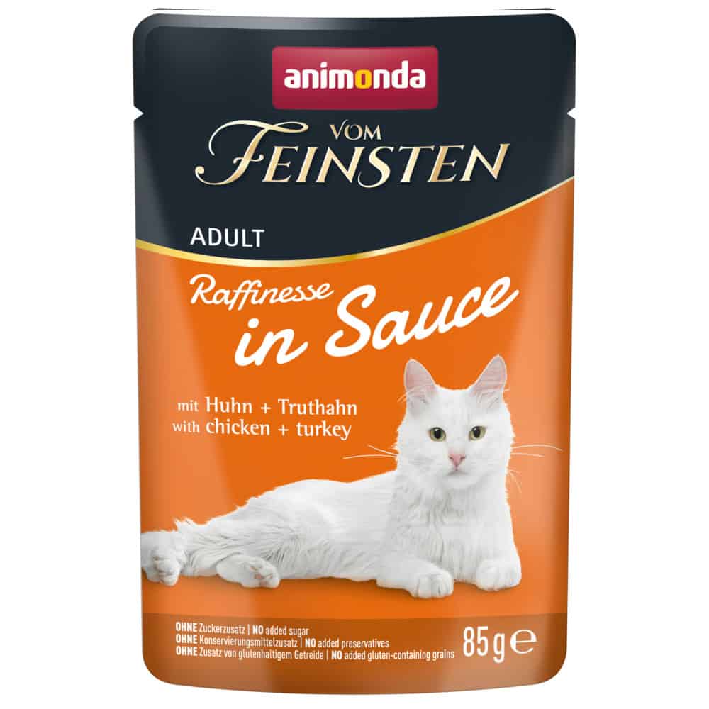 24 x 85 g kip & kalkoen animonda vom Feinsten Raffinesse natvoer voor katten
