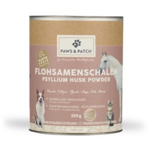 PAWS & PATCH Psyllium husk poeder aanvullend diervoeder voor honden, katten en paarden – 250 g