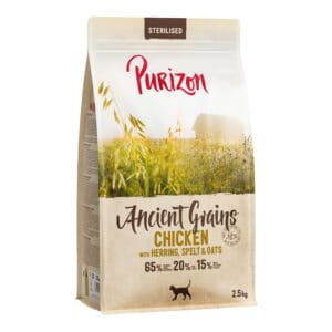 2,5 kg Purizon Adult Sterilised Ancient Grain Kip met Vis Katten Droogvoer