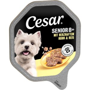 28x150g Cesar Senior 10+ kuipje met kip en rijst nat hondenvoer