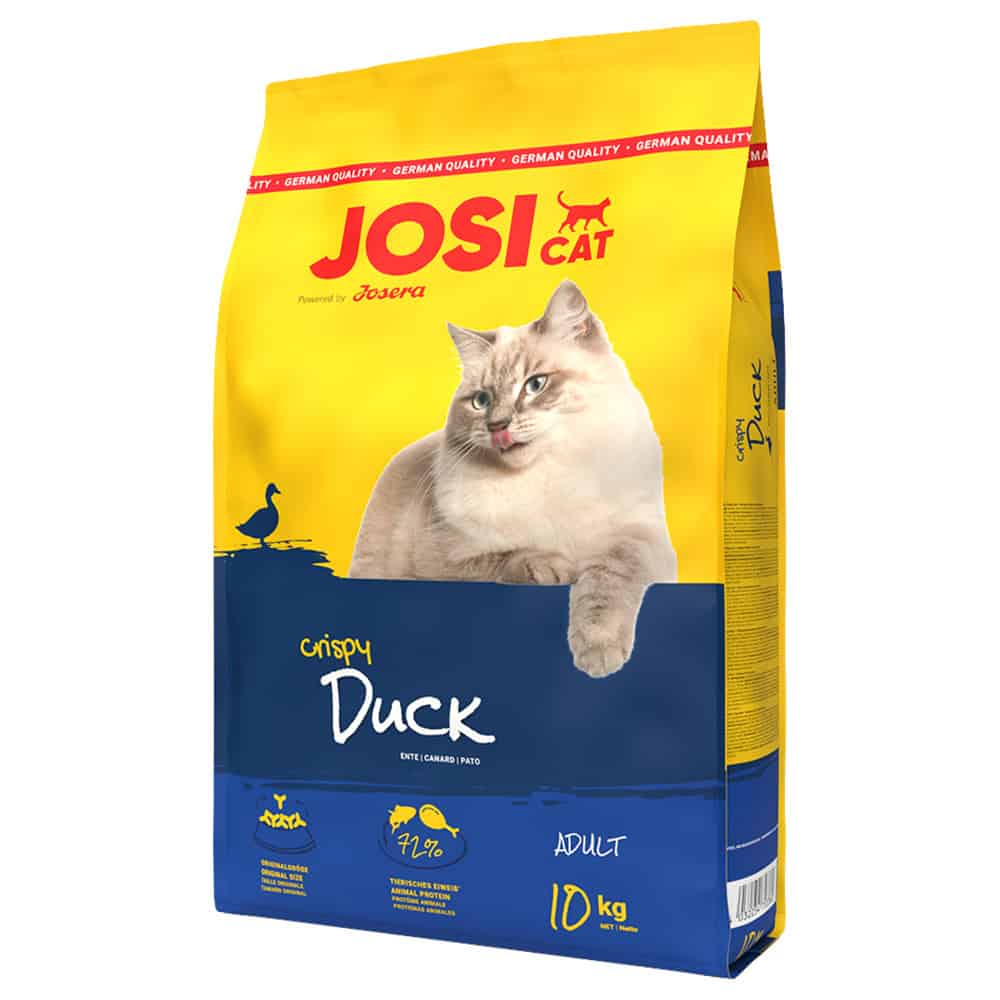 2x10kg Josera JosiCat Crispy Duck droogvoer voor katten