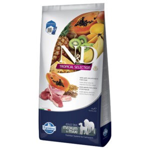 2x10kg N&D Dog Tropical Selection Adult Medium/Maxi met lam droogvoer voor honden