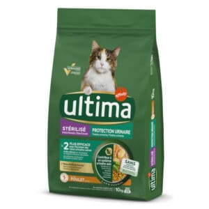 2x10kg Ultima Cat Sterilised Urinary Kip droogvoer voor katten