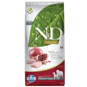 2x12kg Adult Medium met Kip & Granaatappel Farmina N&D Hondenvoer Graanvrij