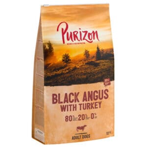 2x12kg Black-Angus-Rund met Kalkoen Adult Graanvrij Purizon Hondenvoer