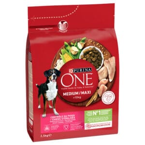 2x 2,5kg Purina ONE Medium/Maxi Weight Control Sterilised Truthahn Hundefutter trocken