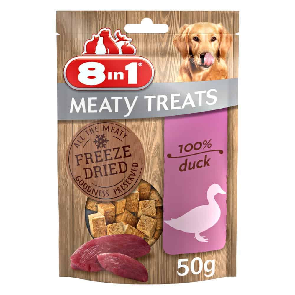 8in1 Meaty Treats eendenborst Hondensnacks – 50 g