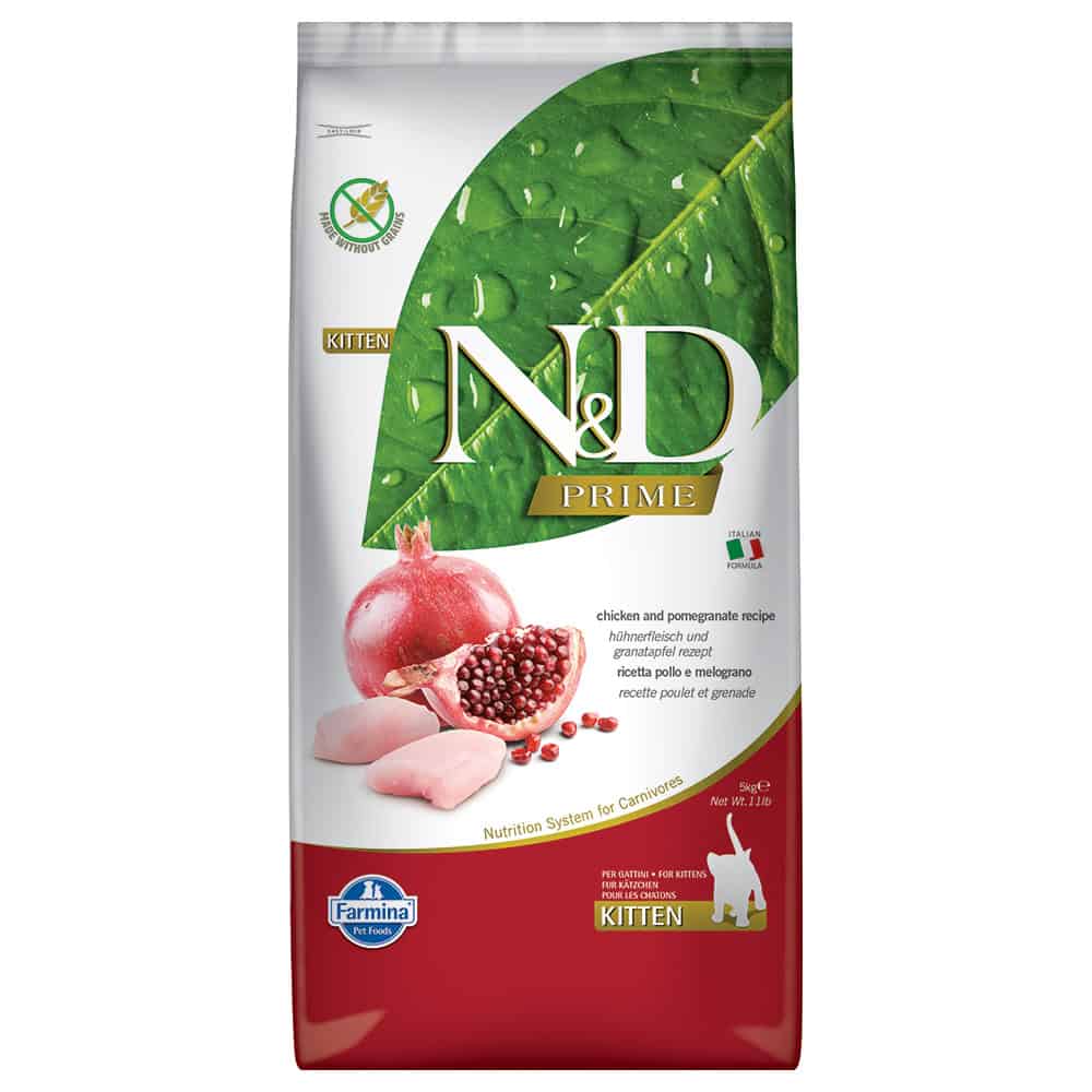 2x5kg Farmina N&D Prime Kitten Kip & Granaatappel Droog Kattenvoer