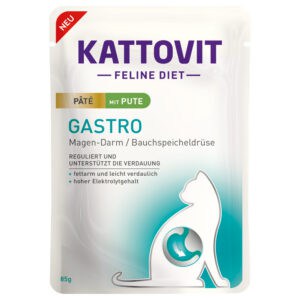30x 85g Kattovit Gastro Paté met kalkoen, nat kattenvoer