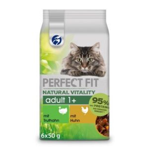 36x50g Natural Vitality Adult 1+ Diepzeevis met Zalm Perfect Fit Kattenvoer