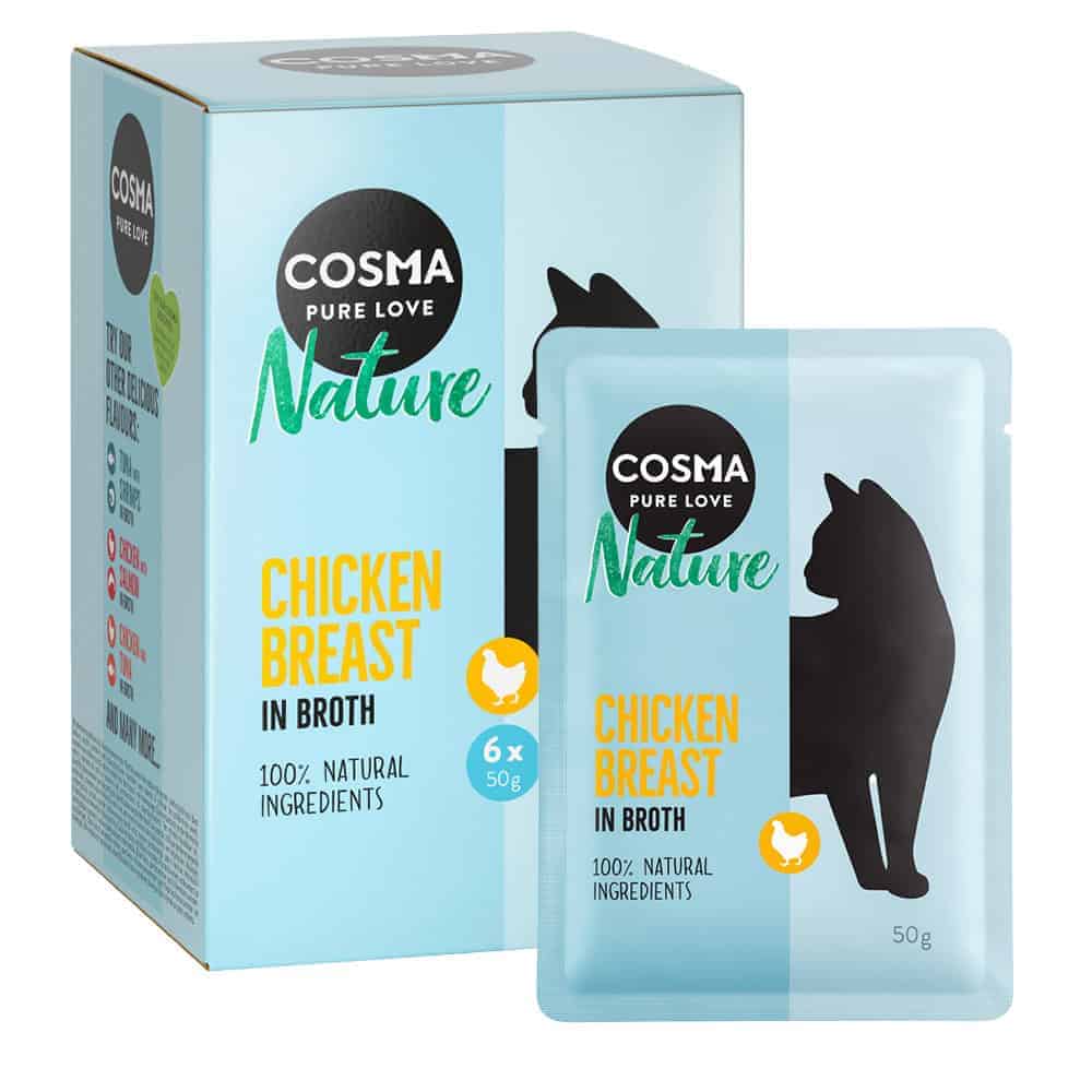 Cosma Nature Maaltijdzakjes Kippenborst Kattenvoer – 36 x 50 g