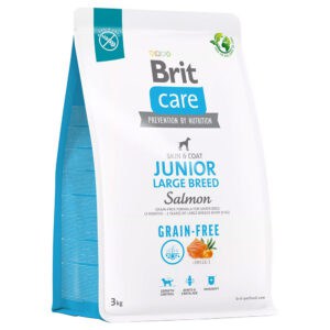 3kg Brit Care Dog Graanvrij Junior Large Breed Zalm & Aardappel droogvoer voor honden