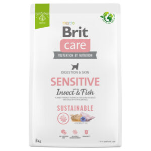 Brit Care Dog Sustainable Sensitive Vis & Insecten droog hondenvoer – 3 kg