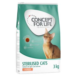 3kg Sterilised Cats Zalm Concept for Life Droogvoer Katten