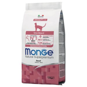 3x1,5kg Monoproteïne Gesteriliseerd Droogvoer voor katten