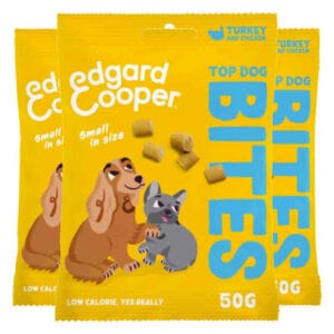 3x Edgard & Cooper Adult Bite S Kalkoen & Kip 50 gr
