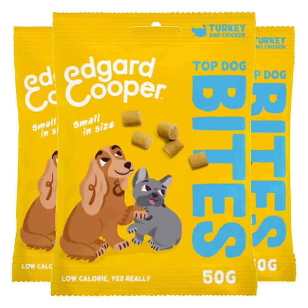 3x Edgard & Cooper Adult Bite S Kalkoen & Kip 50 gr