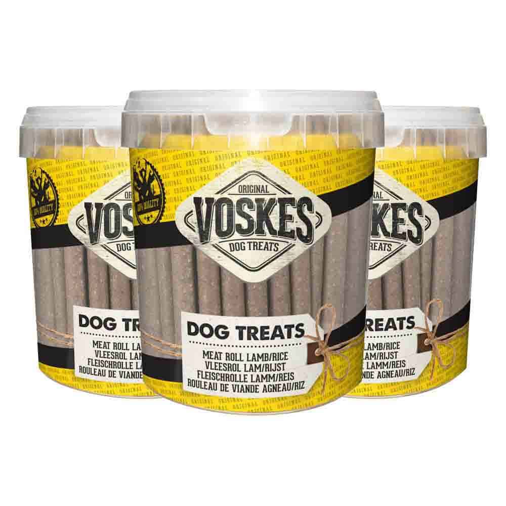 3x Voskes Emmer Vleesrol Lam – Rijst 600 gr