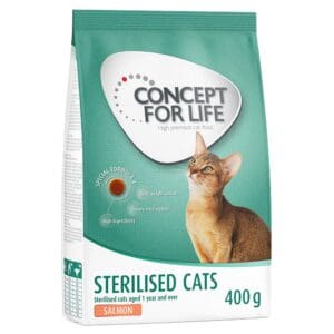 400g Sterilised Cats Zalm Concept for Life Droogvoer Katten