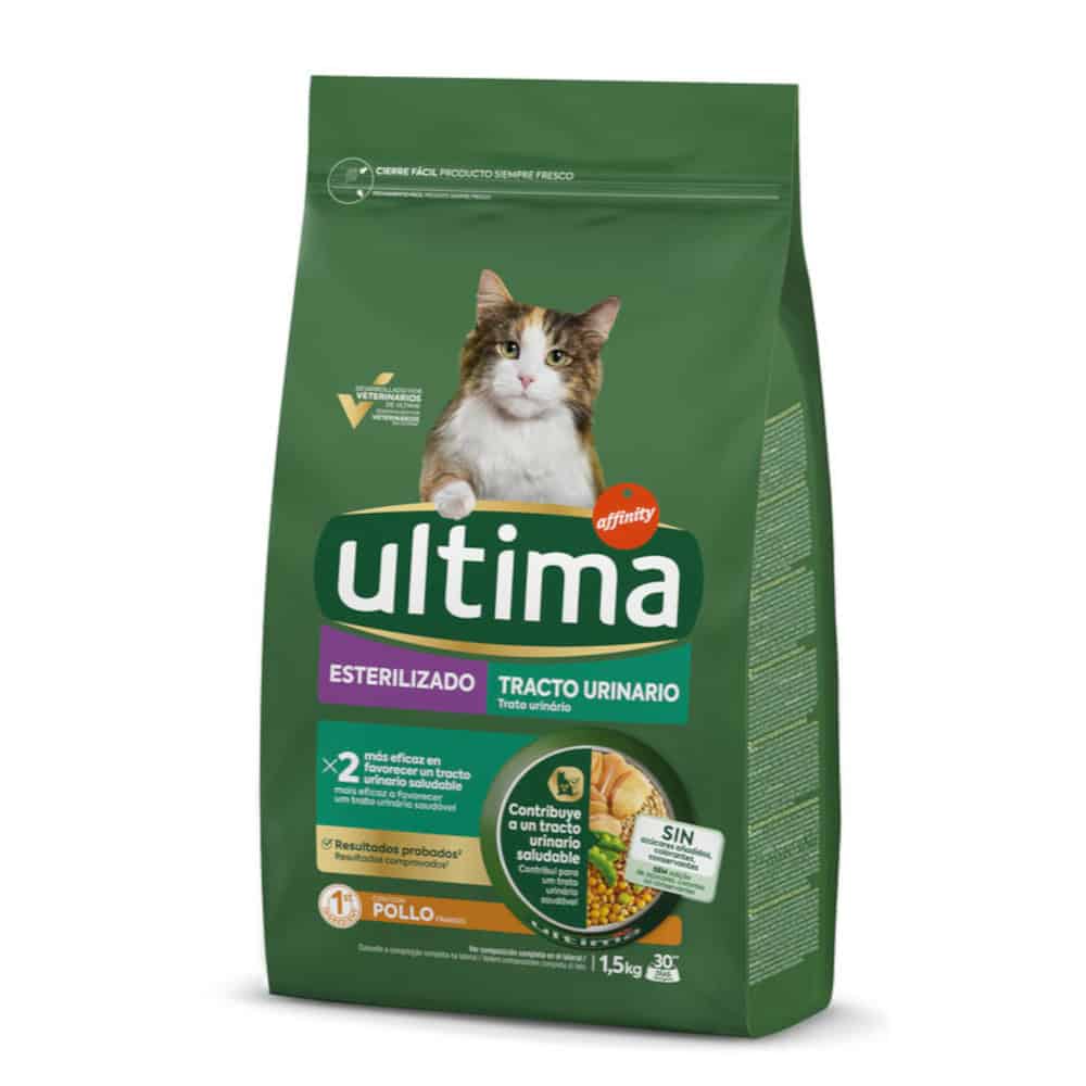 4,5kg(3×1,5kg) Ultima Cat Sterilised Urinary Kip droogvoer voor katten