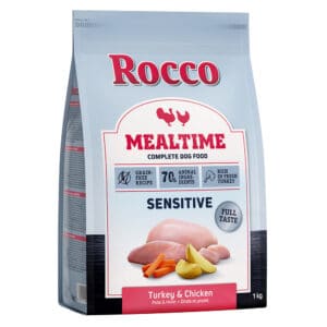 5x1kg Sensitive Kalkoen & Kip Rocco Mealtime Hondenvoer