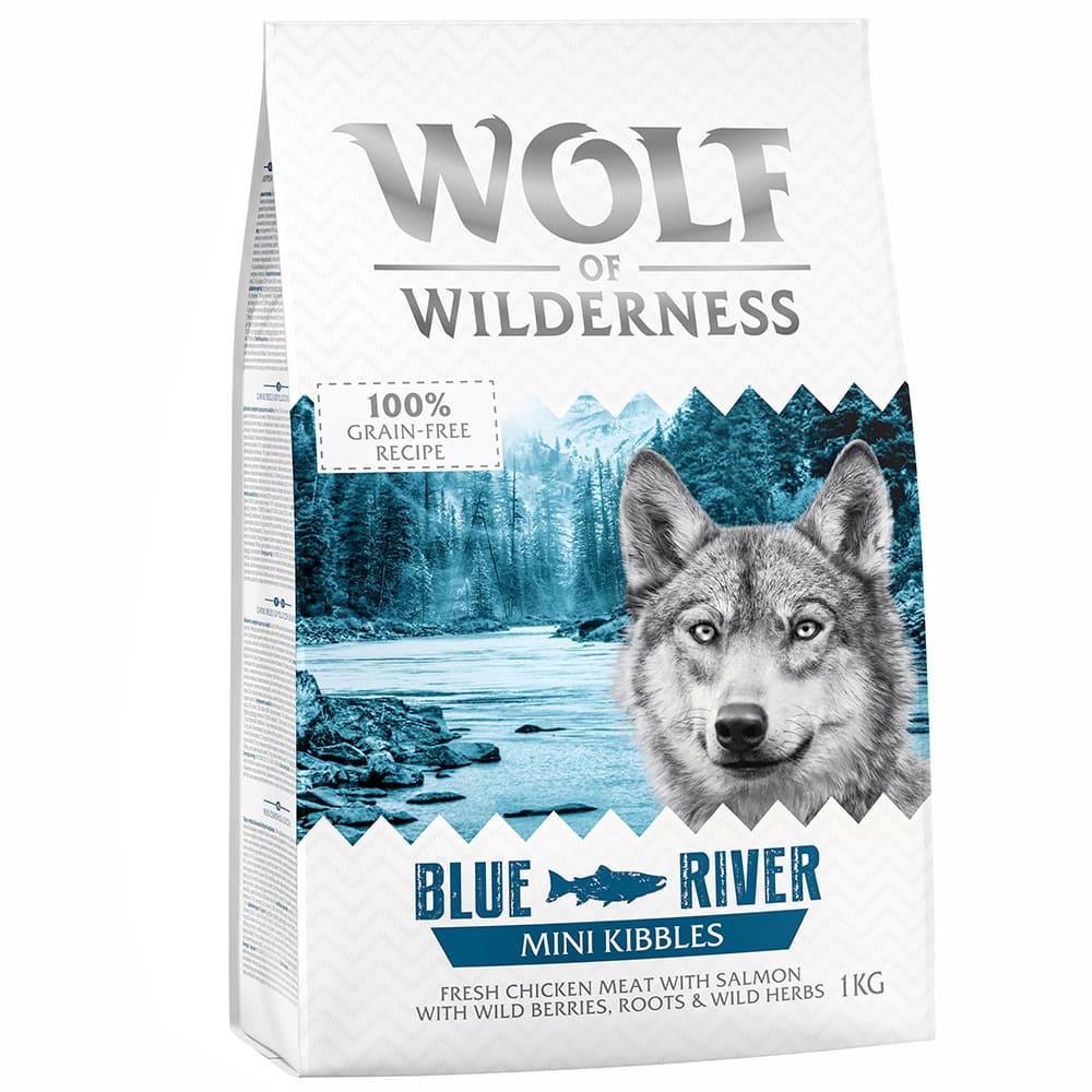 5x1kg Wolf of Wilderness Mini Blue River Zalm Hondenvoer droog